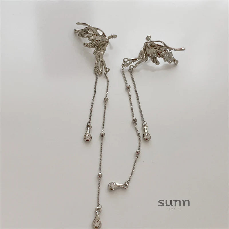 Haven Crystal Butterfly Ear Cuff