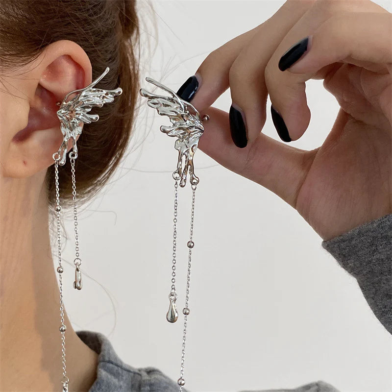 Haven Crystal Butterfly Ear Cuff