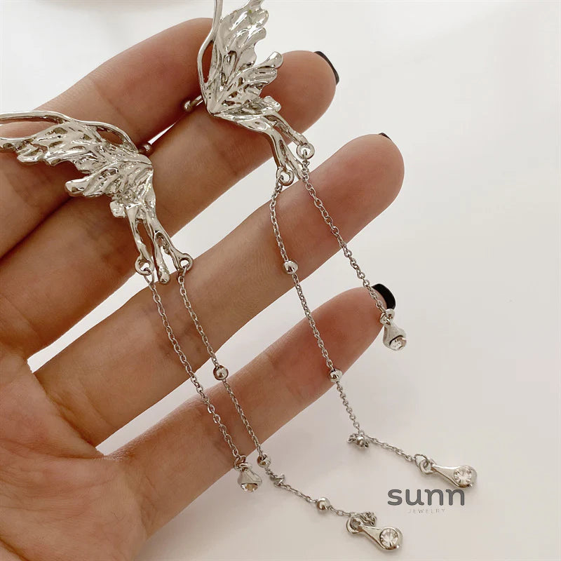 Haven Crystal Butterfly Ear Cuff