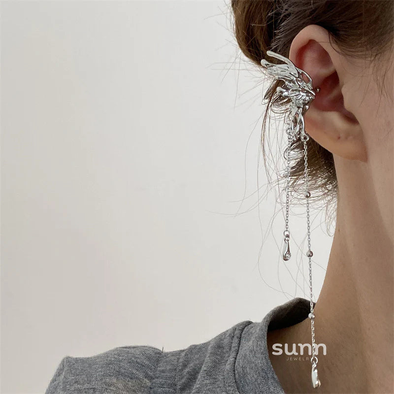 Haven Crystal Butterfly Ear Cuff