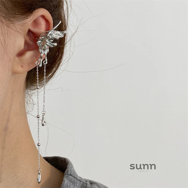 Haven Crystal Butterfly Ear Cuff