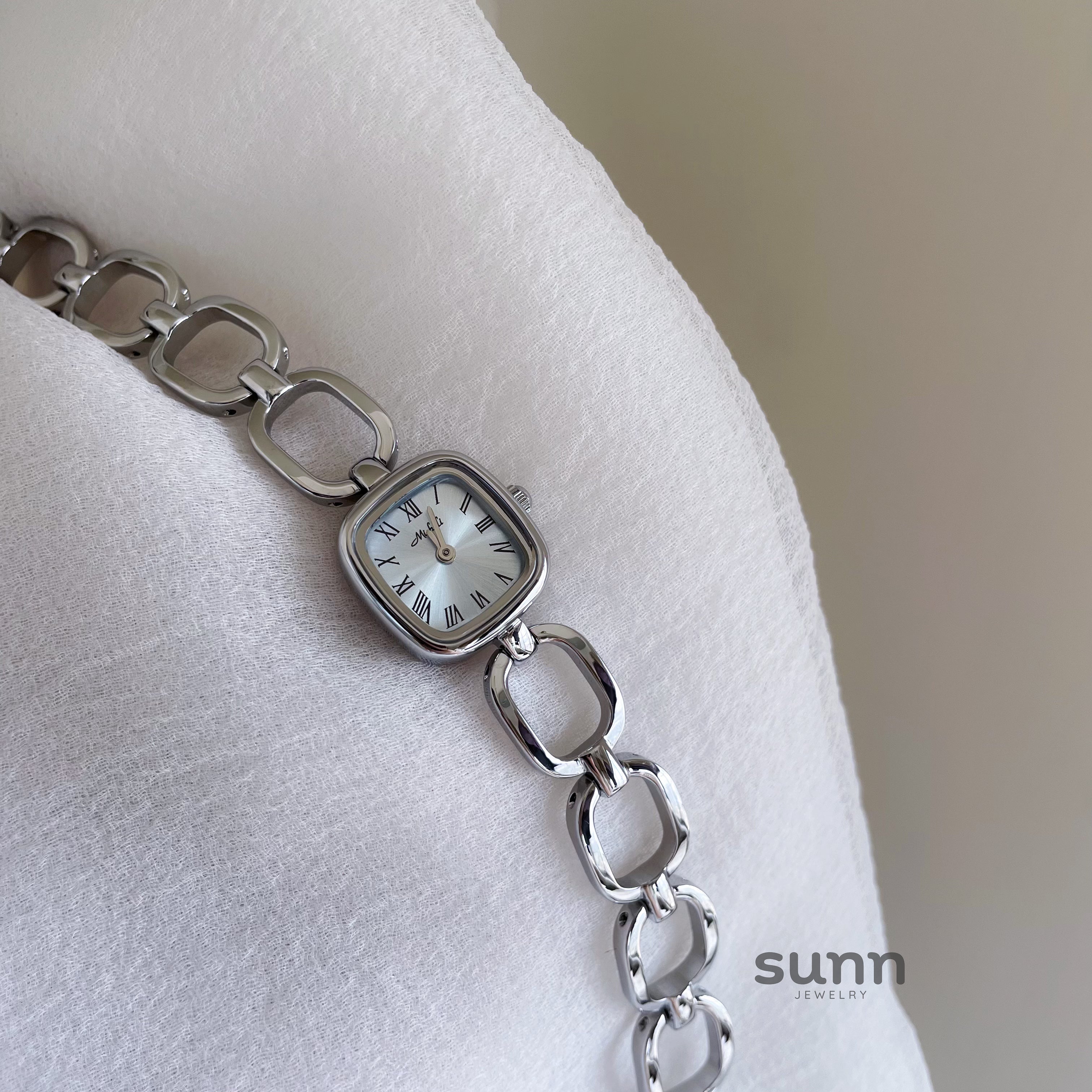 Hayden Ice Blue Square Watch [NCWZDPOH]