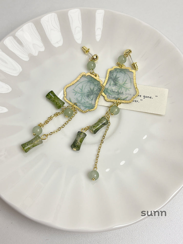 Hayes Chinoiserie Tassel Earrings [64OU898G]