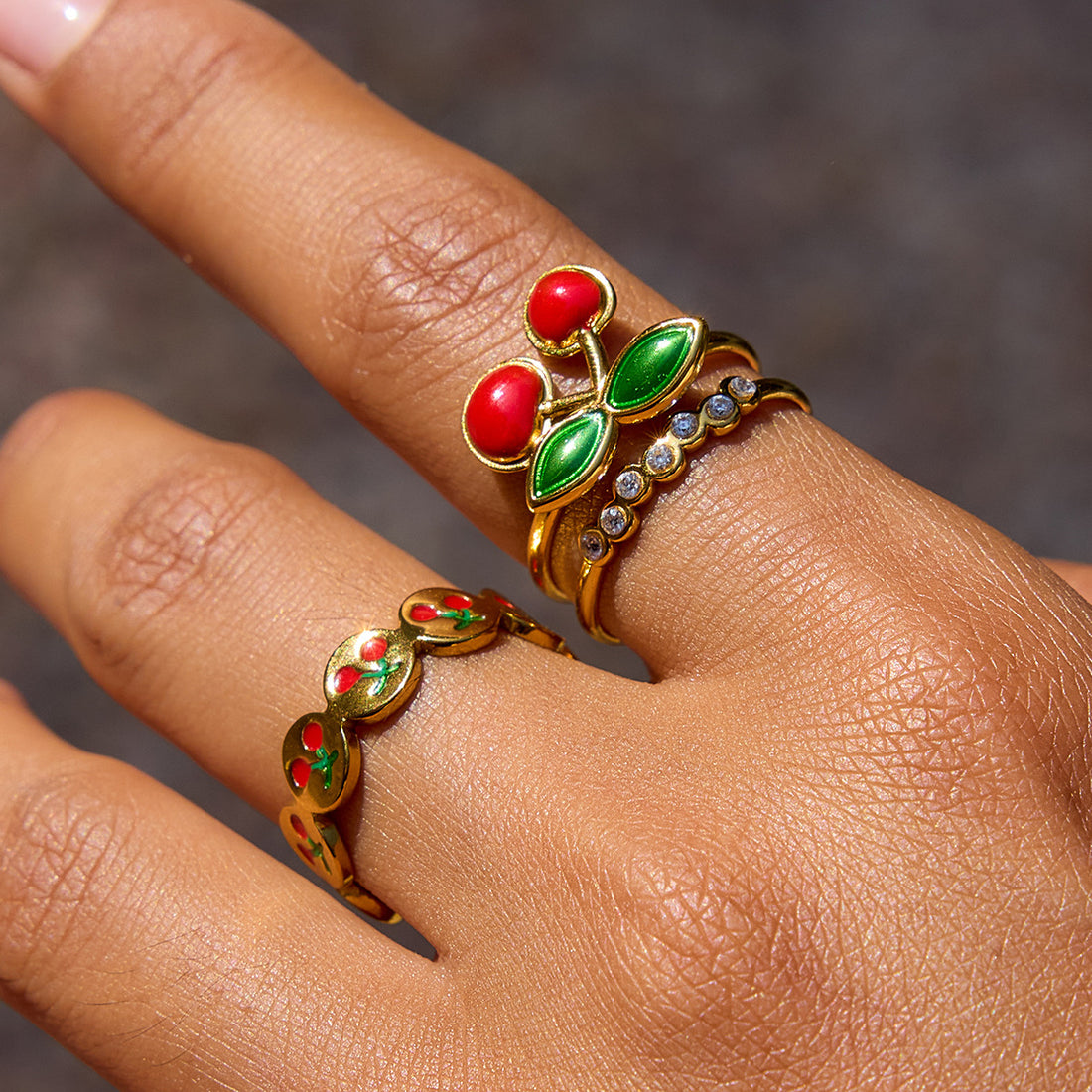 Haylee Cherry Zircon Ring [BSXZFVHR]