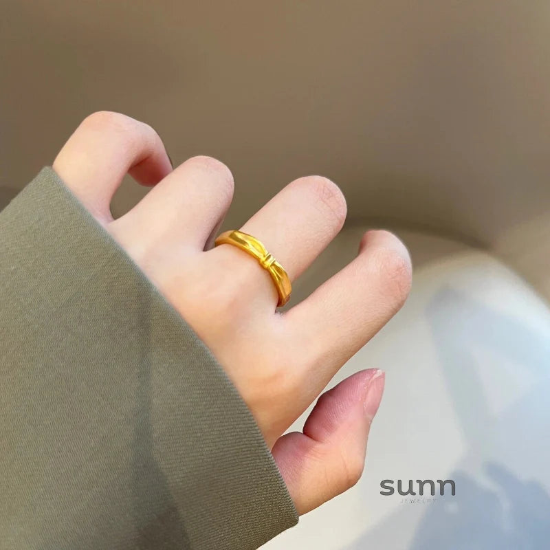 Hayleigh Pleated Bow Ring