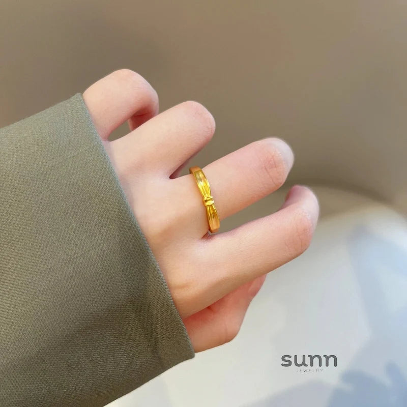 Hayleigh Pleated Bow Ring