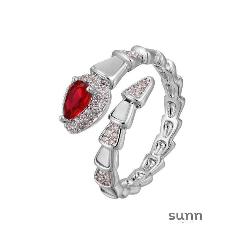 Haylie Serpent Micro-Inlay Ring [9TCIKTUC]