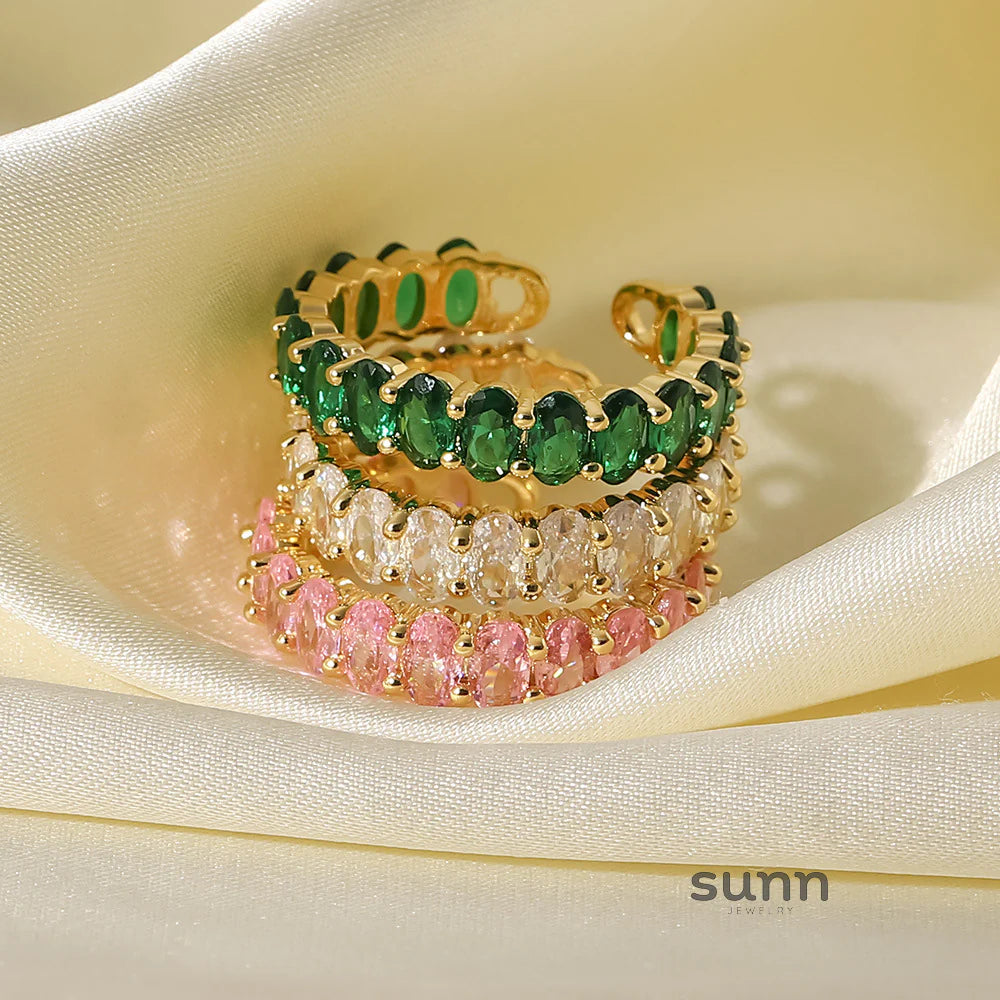 Hazelgrace Zircon Oval Ring
