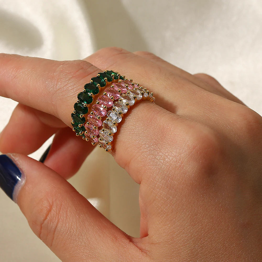 Hazelgrace Zircon Oval Ring