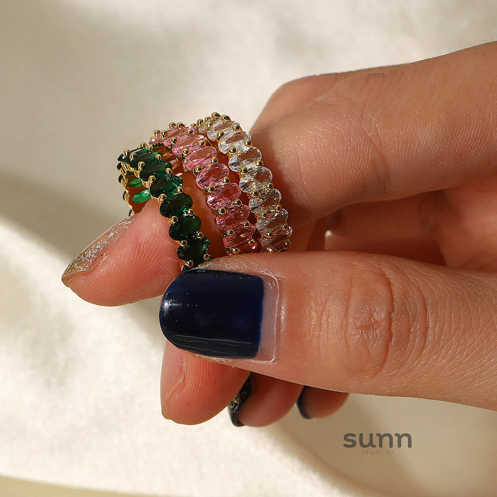 Hazelgrace Zircon Oval Ring