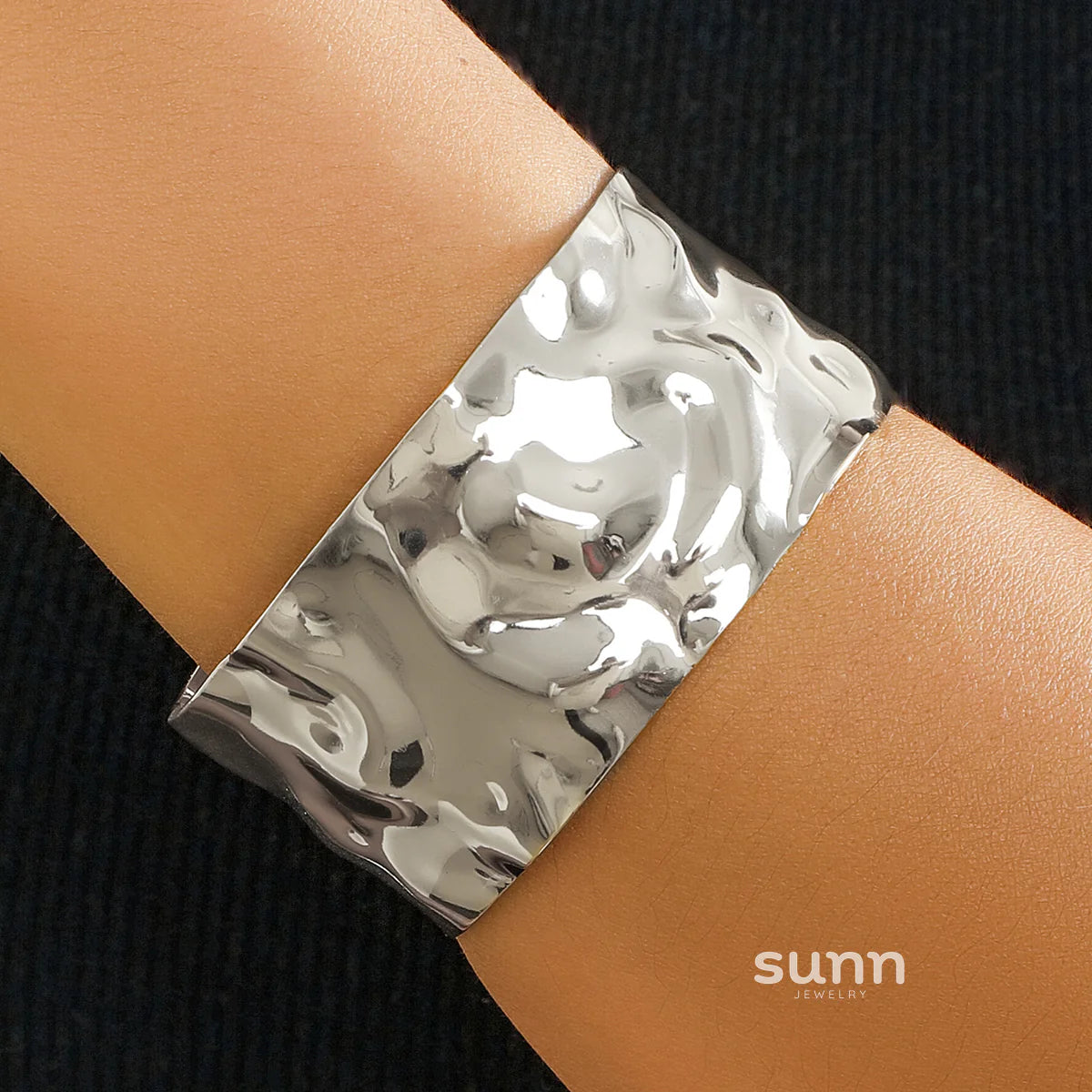 Hazyl Textured Cuff Bracelet