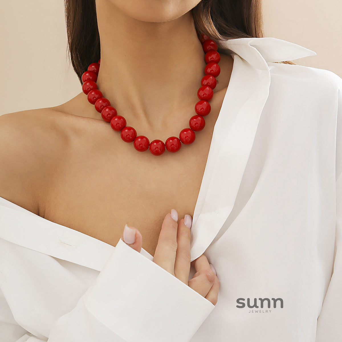 Helena Chunky Beaded Necklace [EZTOY59V]
