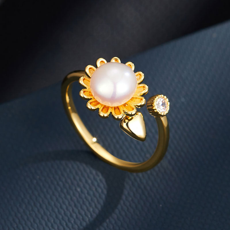 Helene Pearl Bloom Ring [XV3VFJE7]