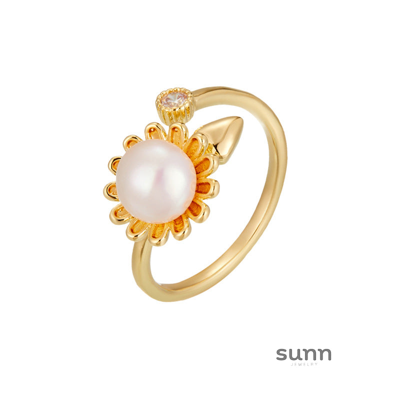 Helene Pearl Bloom Ring [SD3A57V5]