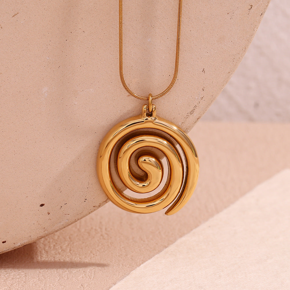 Henrietta Gold Plated Vortex Necklace [CS1QV5H5]