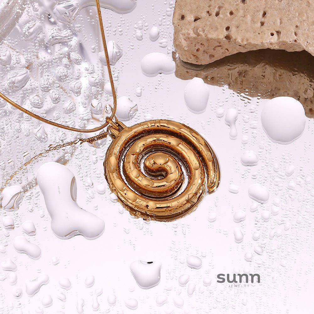 Henrietta Gold Plated Vortex Necklace [GHP26HYG]