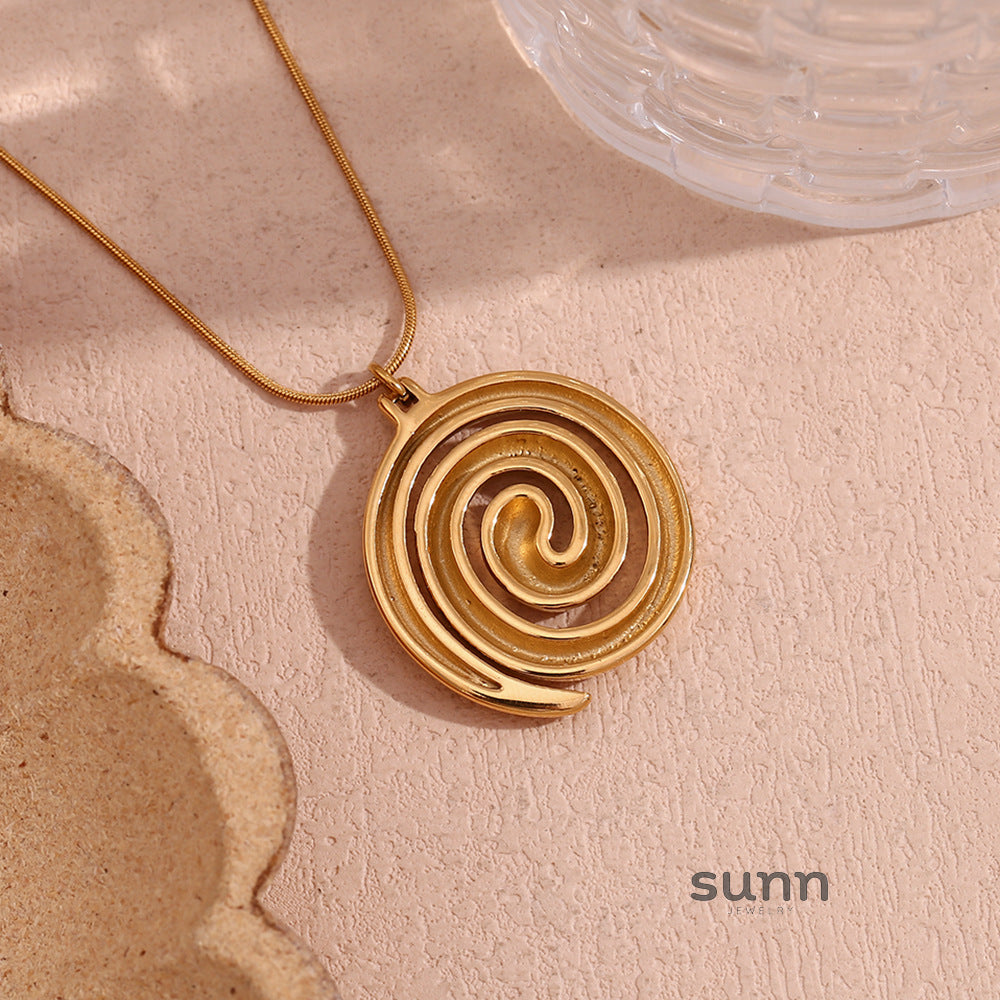 Henrietta Gold Plated Vortex Necklace [6Q3Y1V02]