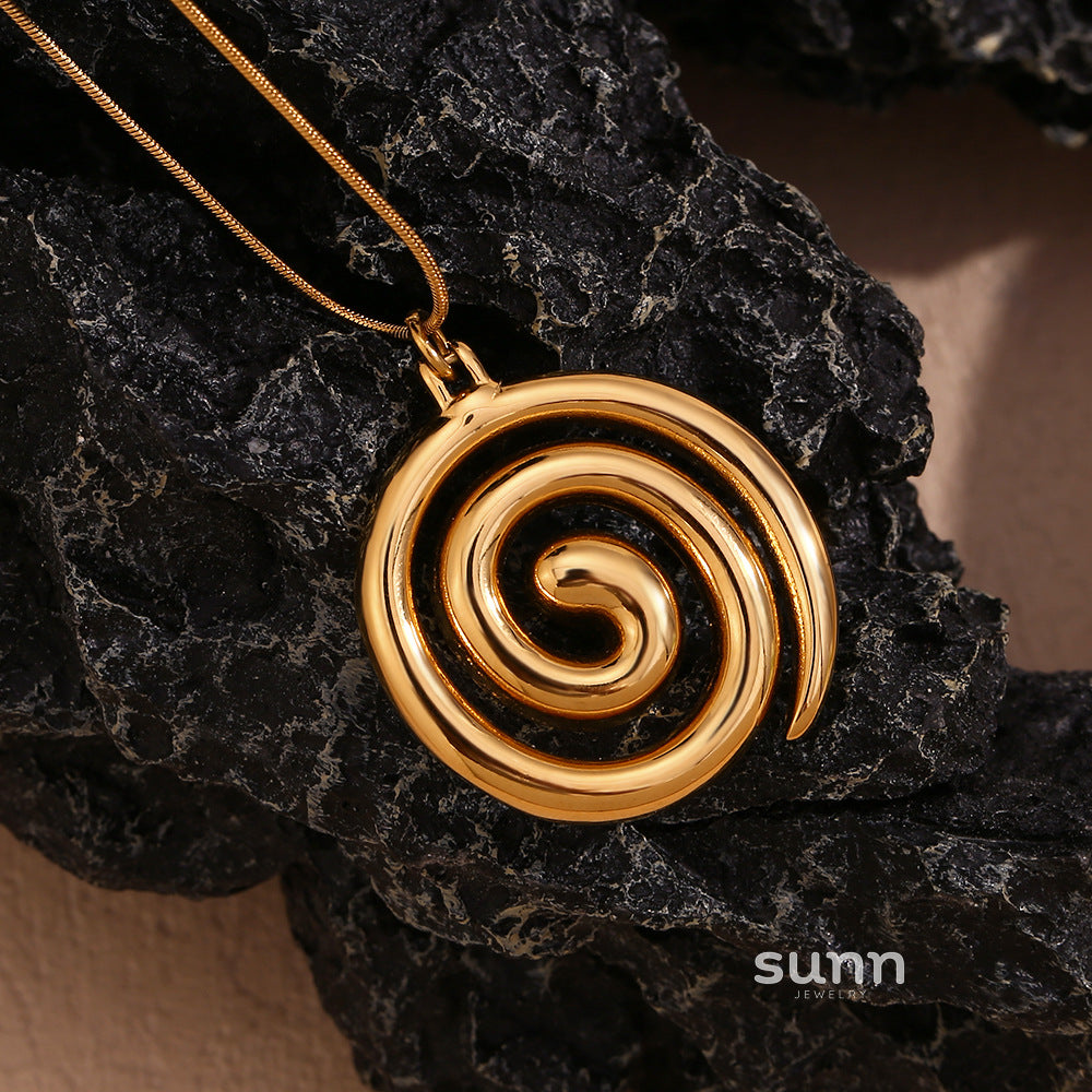 Henrietta Gold Plated Vortex Necklace [Y2LYW8Y9]
