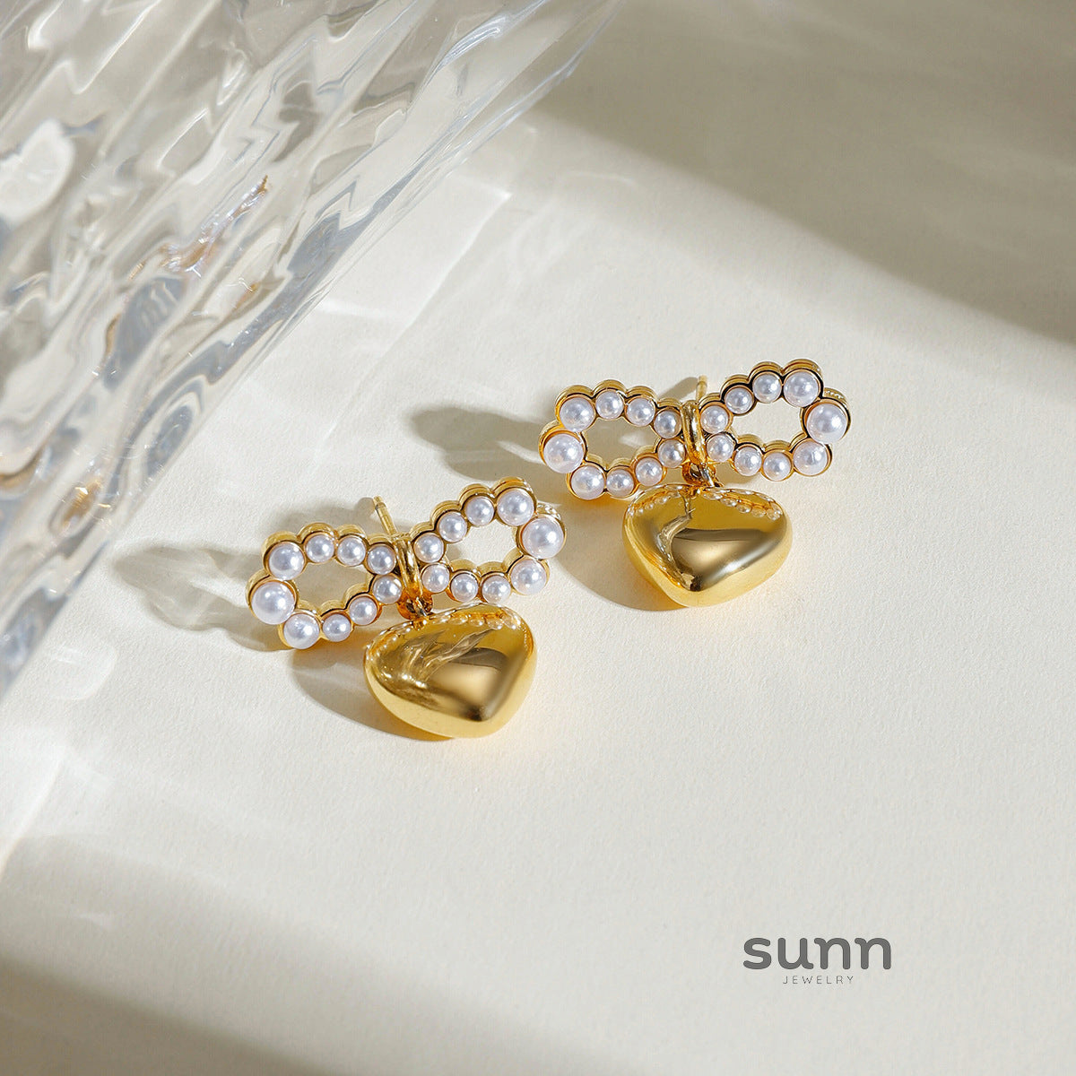 Holley Pearl Heart Earrings [XTLGX6PN]