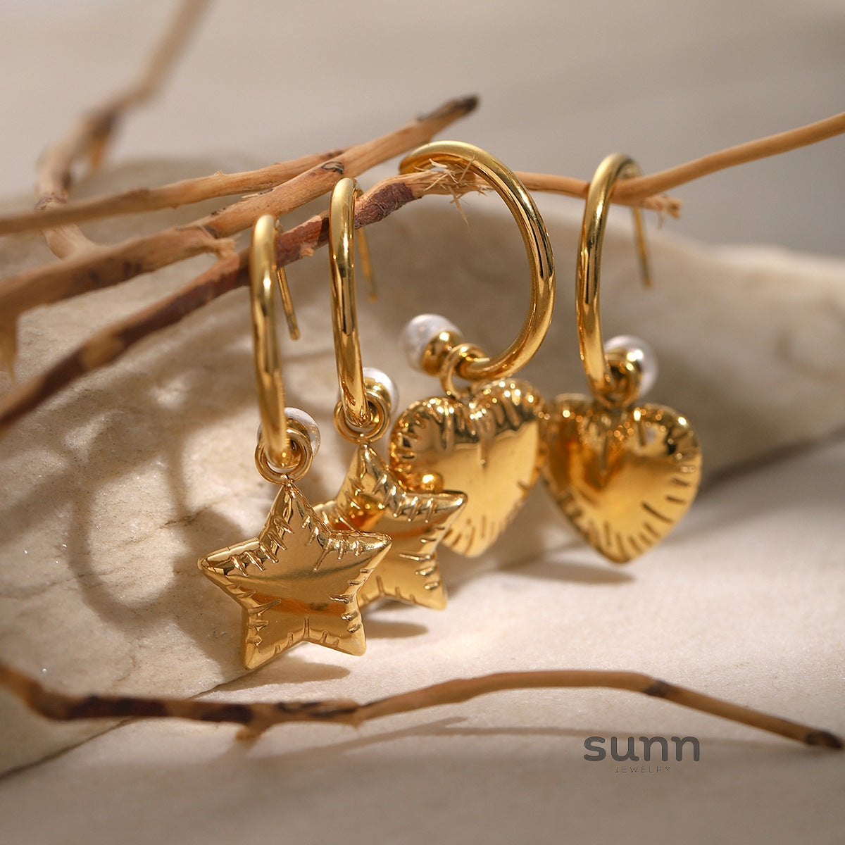 Holley Pearl Heart Earrings [7FRMEKH0]