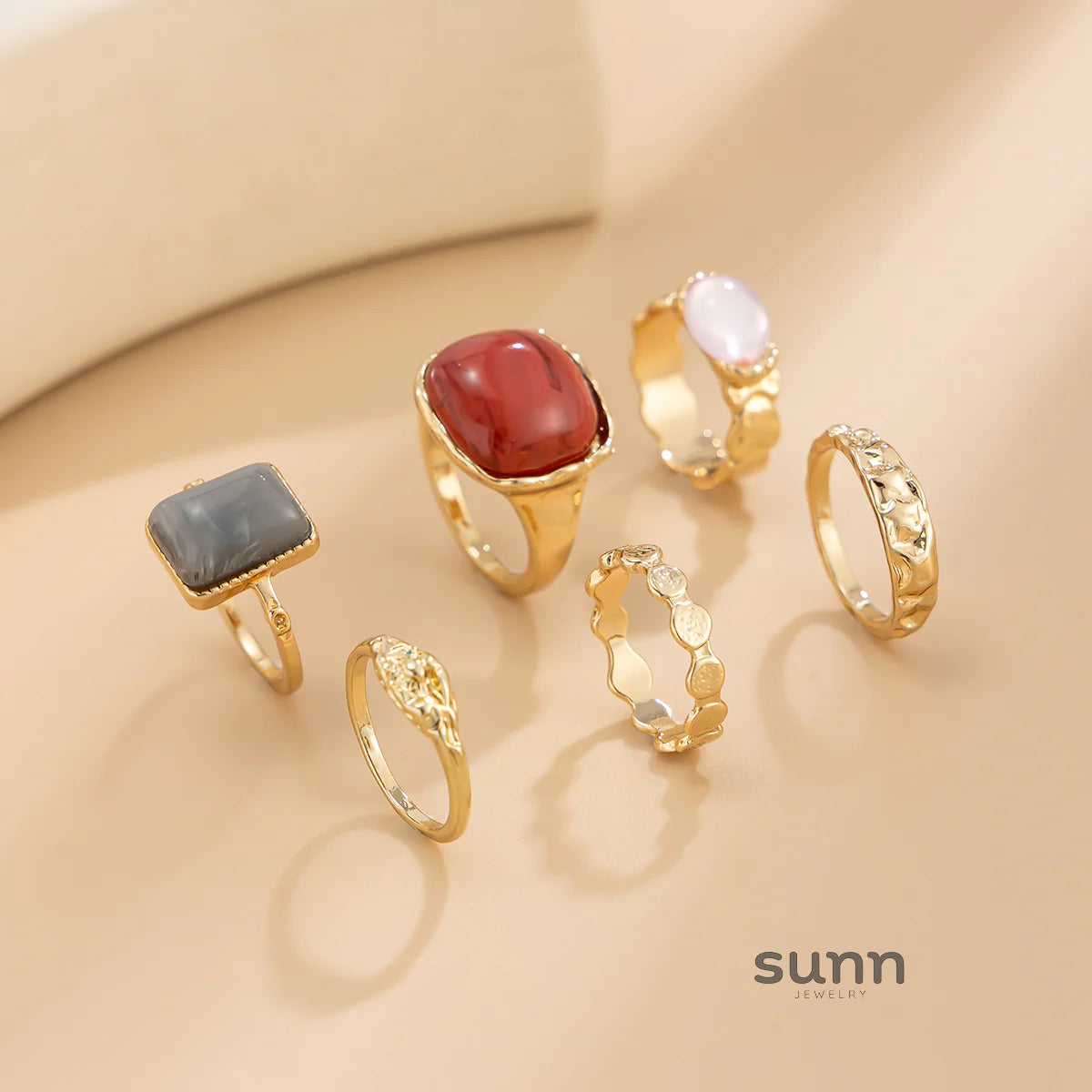 Holley Stacking Gemstone Ring Set