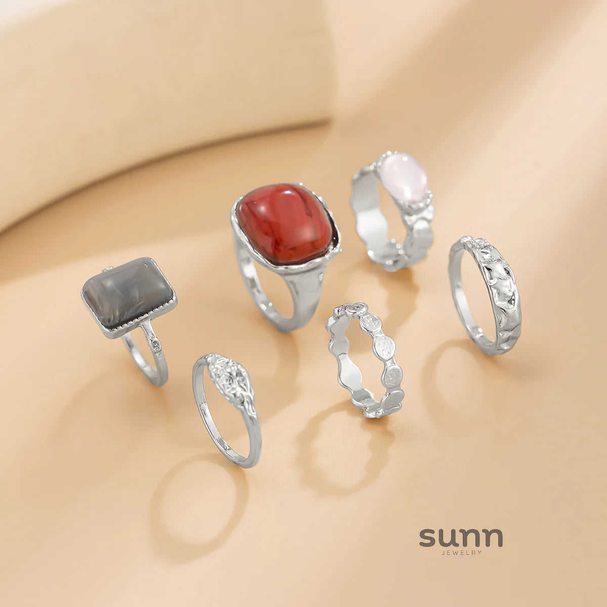 Holley Stacking Gemstone Ring Set