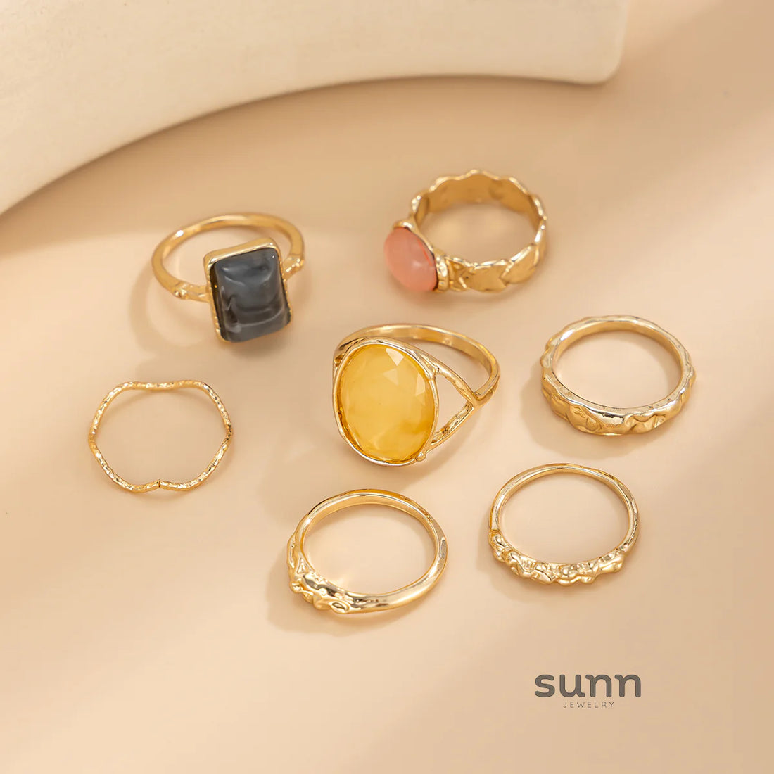 Holley Stacking Gemstone Ring Set