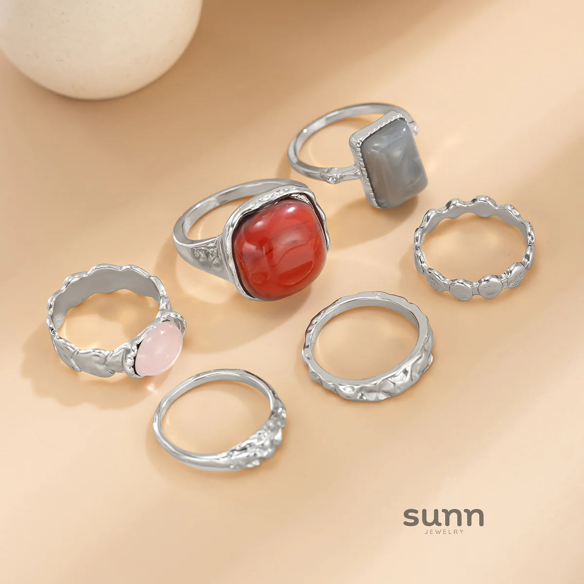 Holley Stacking Gemstone Ring Set