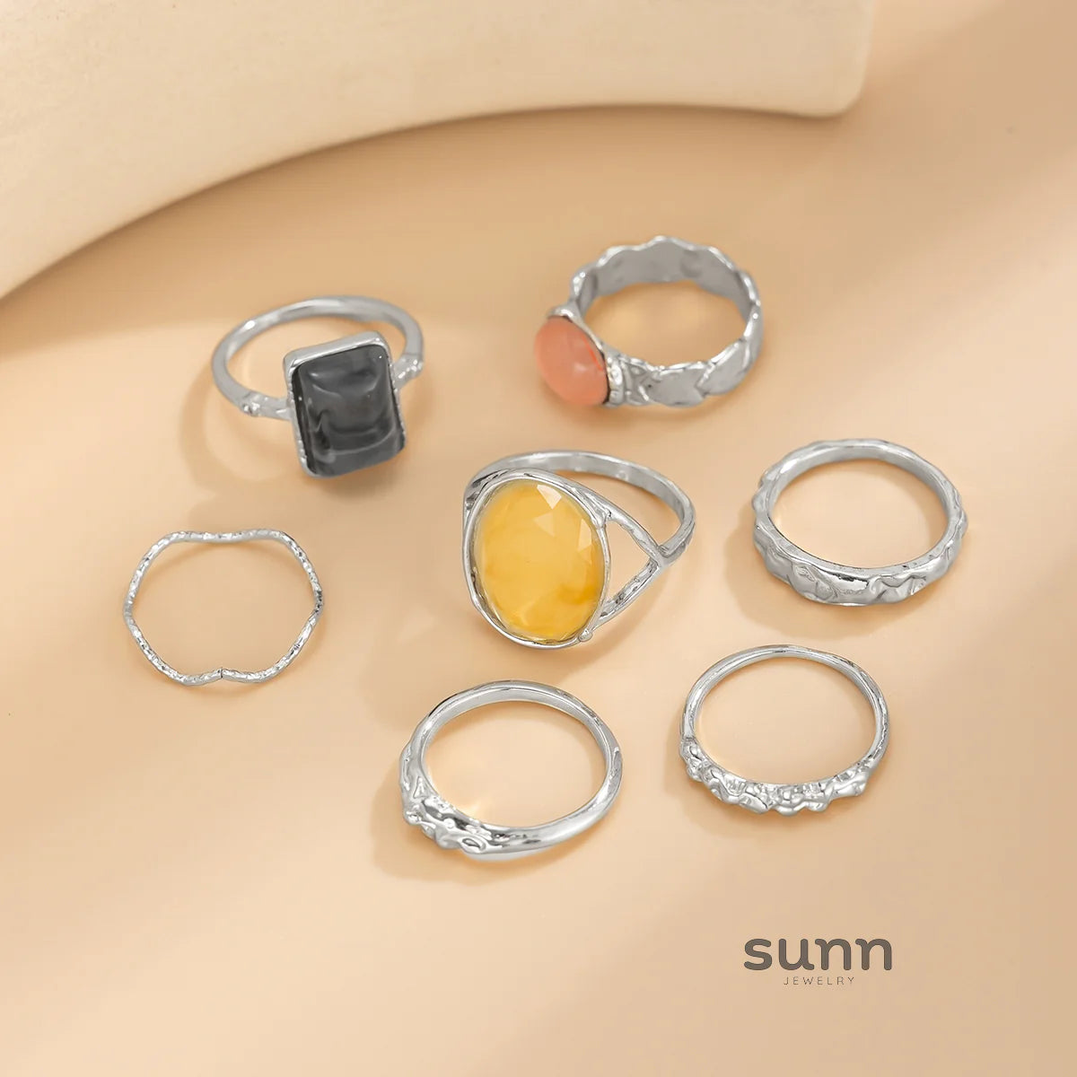 Holley Stacking Gemstone Ring Set