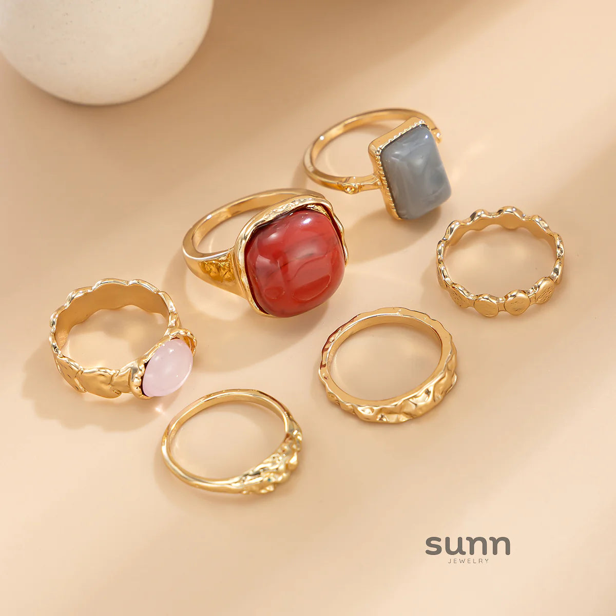 Holley Stacking Gemstone Ring Set
