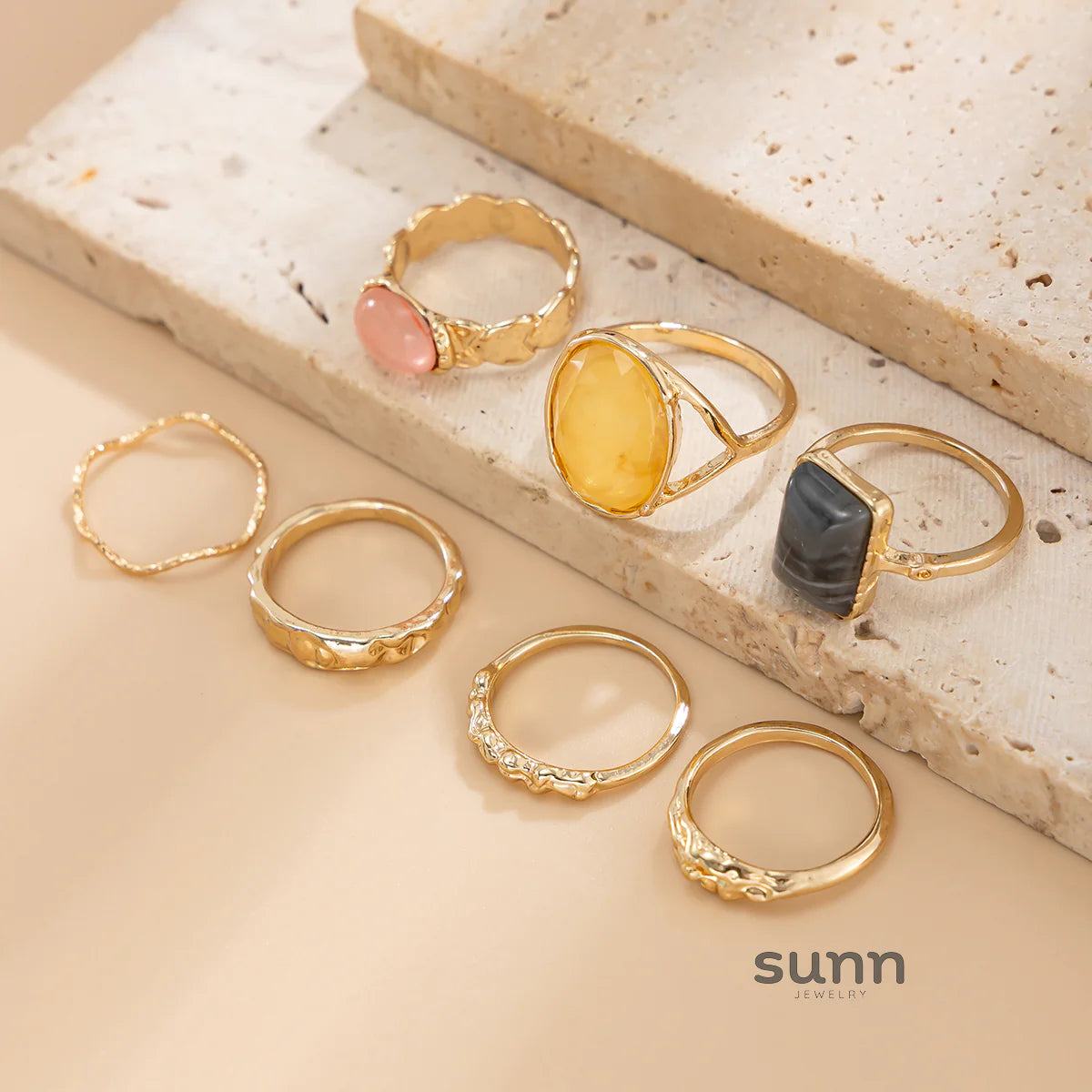 Holley Stacking Gemstone Ring Set