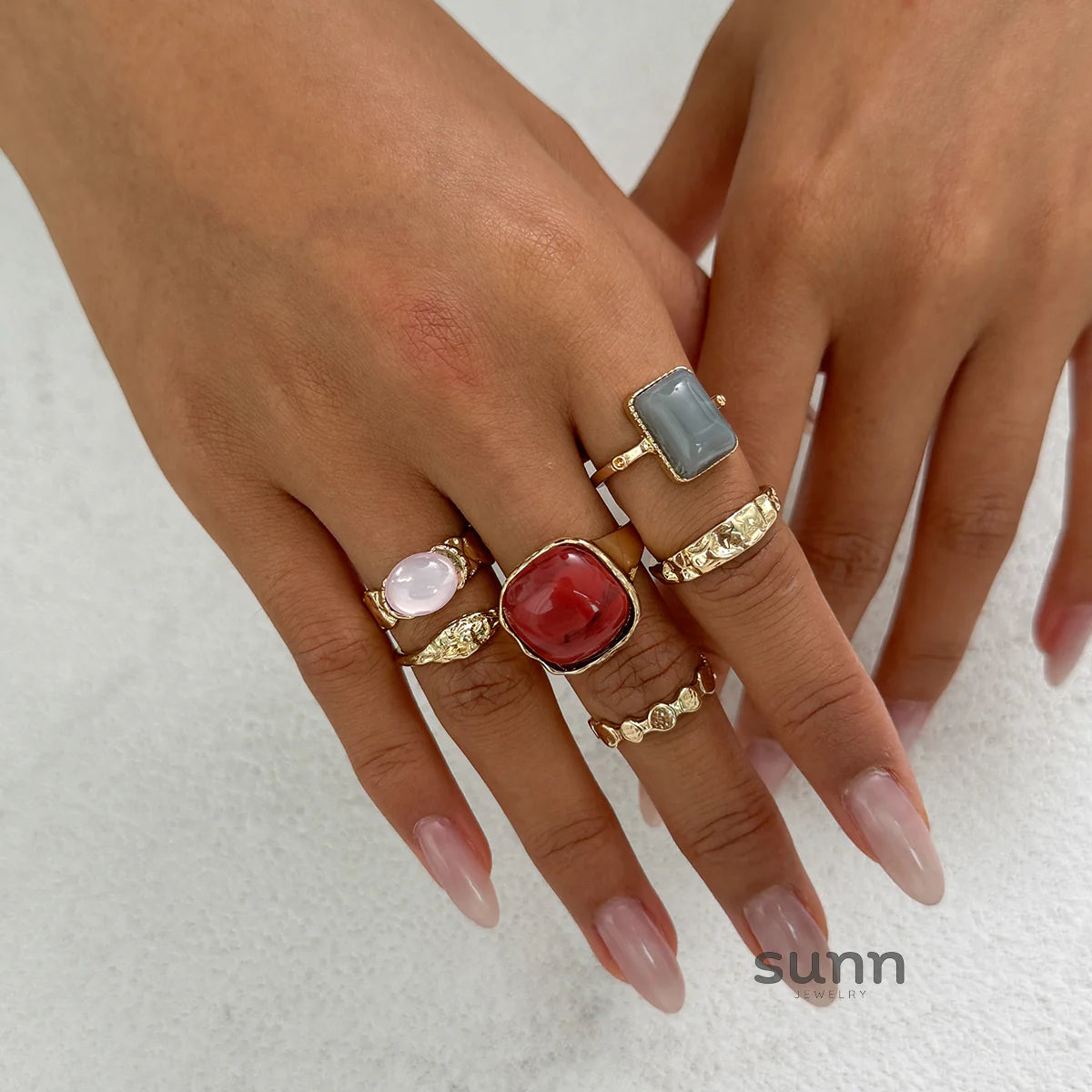 Holley Stacking Gemstone Ring Set