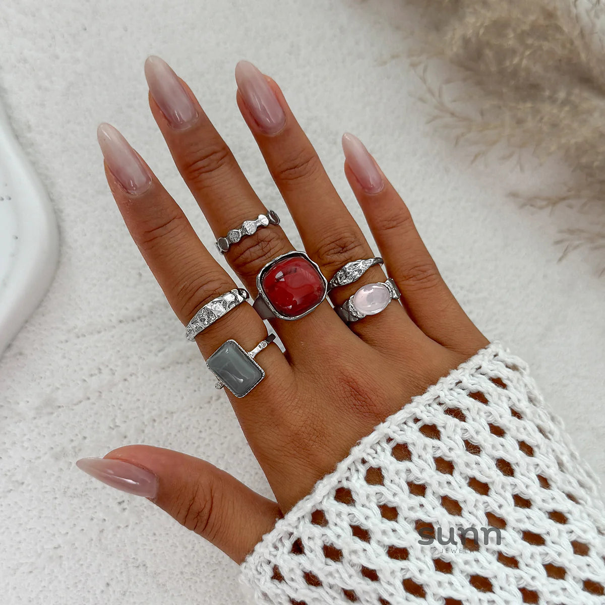 Holley Stacking Gemstone Ring Set