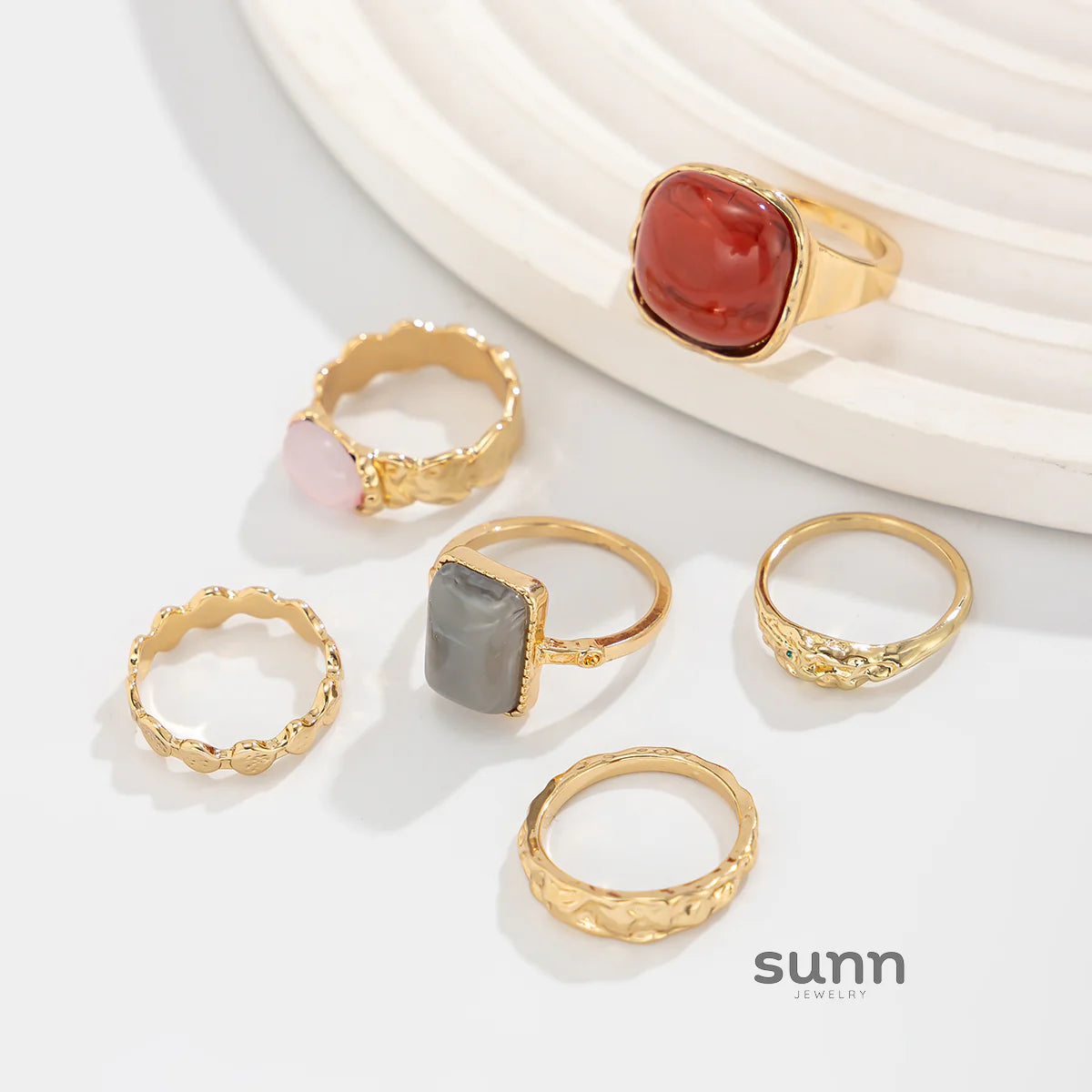 Holley Stacking Gemstone Ring Set