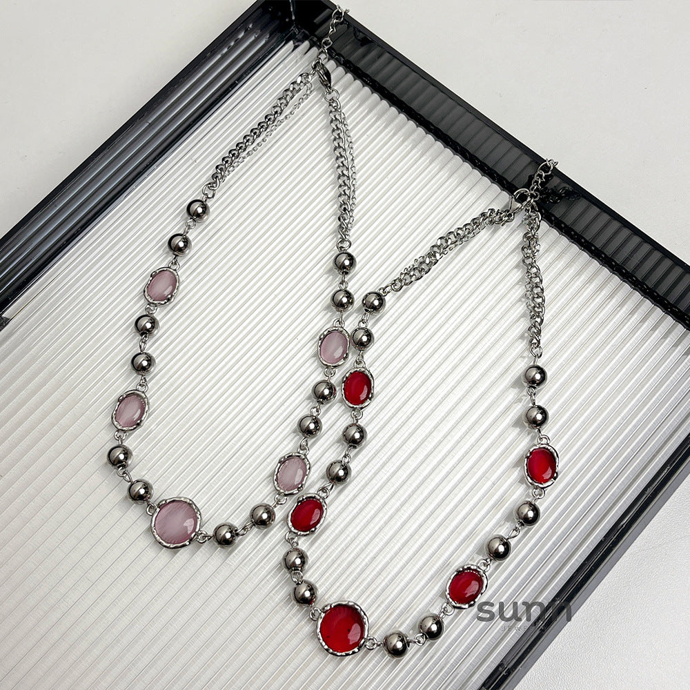 Holly Cat's Eye Choker [1VI9TNXL]
