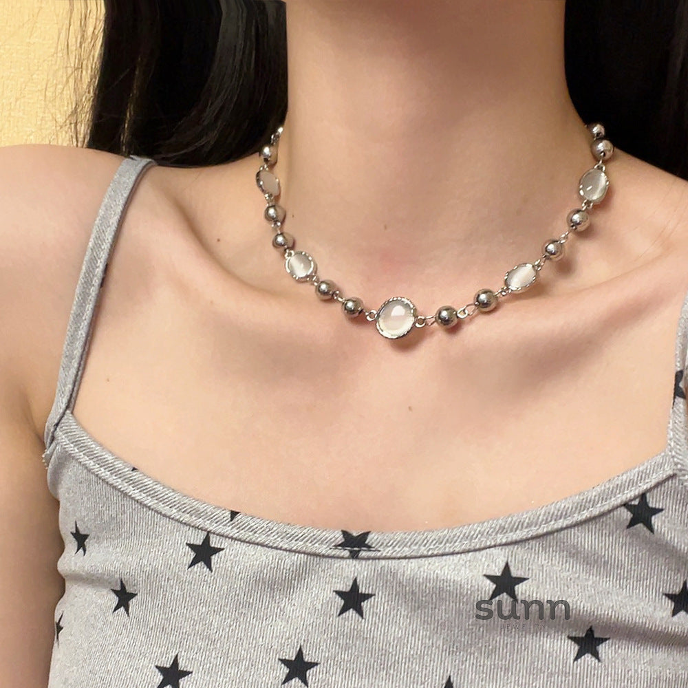 Holly Cat's Eye Choker [XAEFEMOC]
