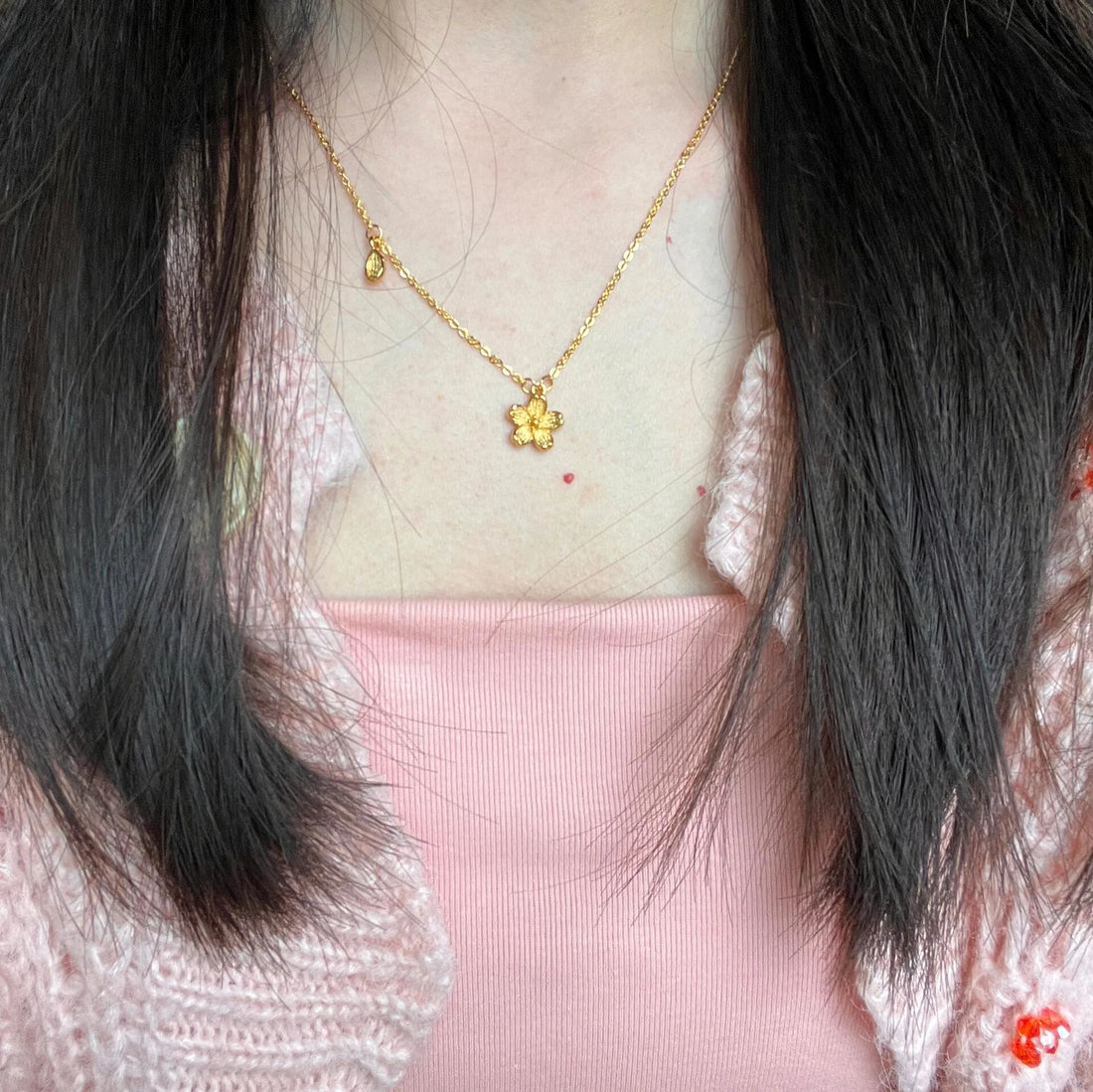 Huda Cherry Blossom Star Necklace