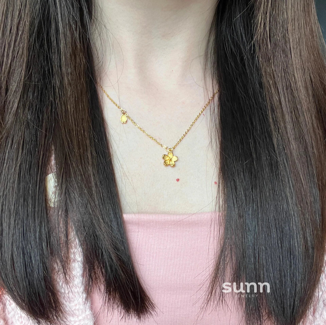 Huda Cherry Blossom Star Necklace
