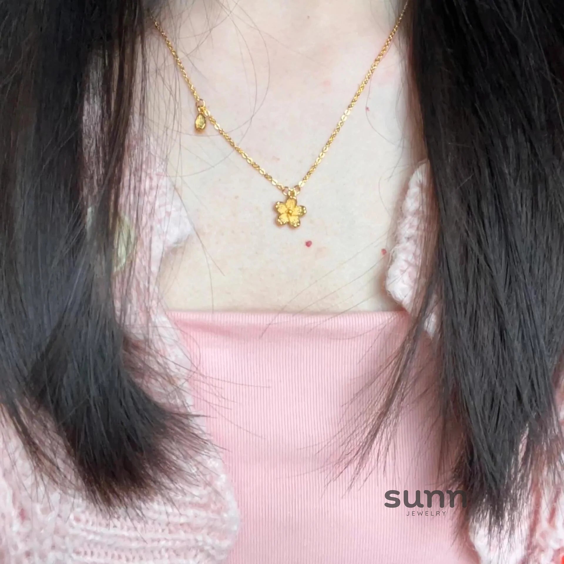 Huda Cherry Blossom Star Necklace