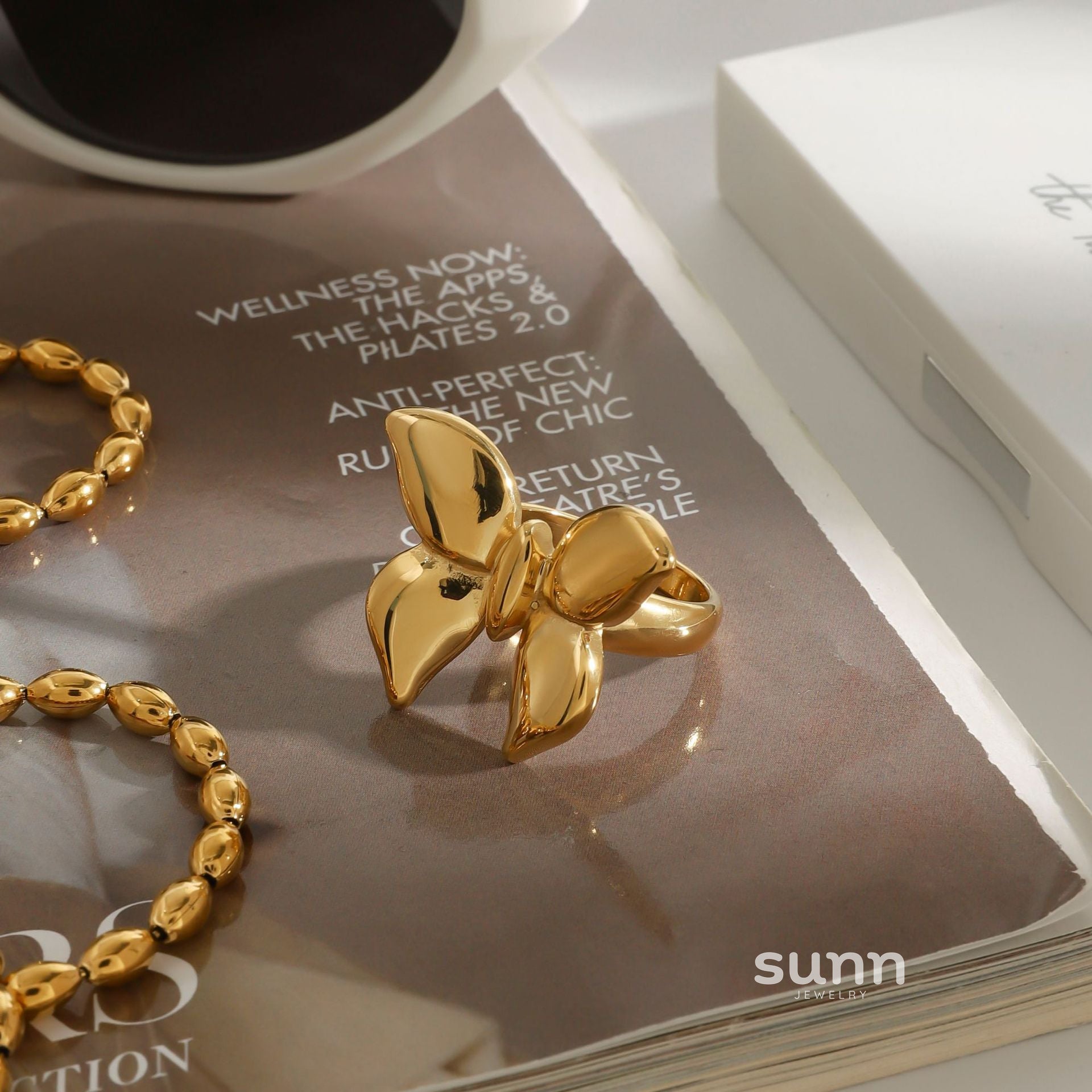 Huntley Butterfly Titanium Ring [3BSNAYK1]