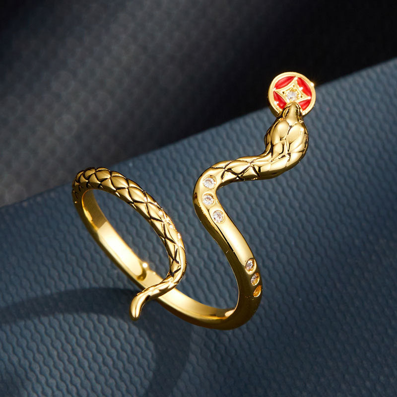 Huxley Serpentine Open Ring [R7EEYKWV]