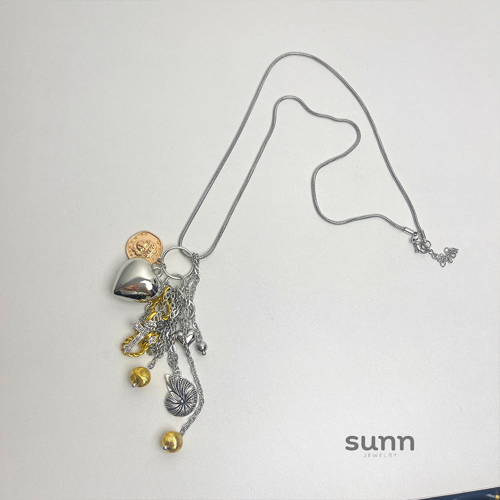 Ibtisam Heart Pearl Layered Necklace [NYX7QX9C]