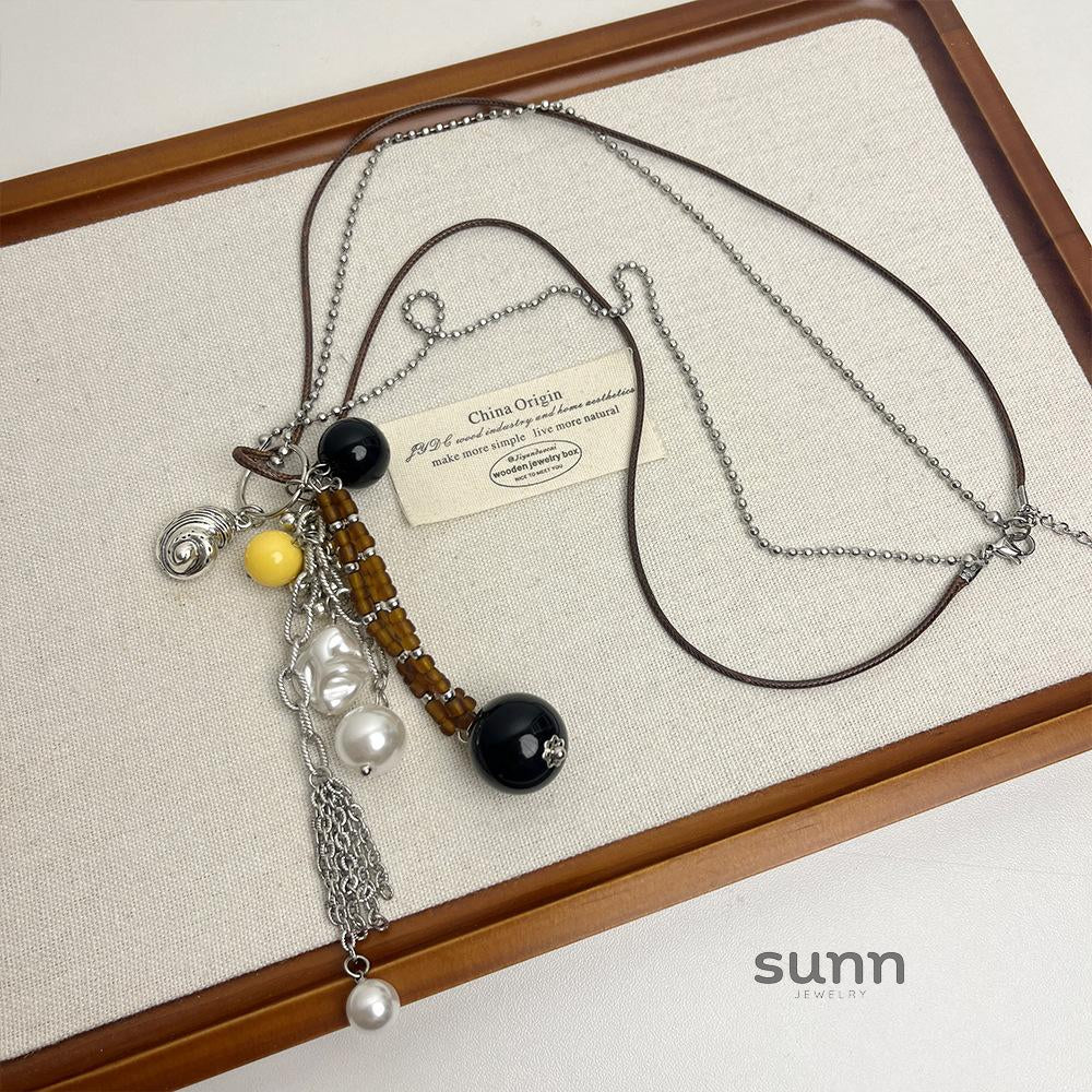 Ibtisam Heart Pearl Layered Necklace [CTYNF18N]