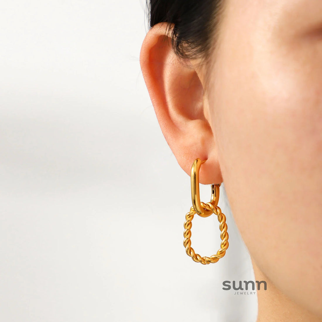 Ibtisam Twisted Hoop Earrings