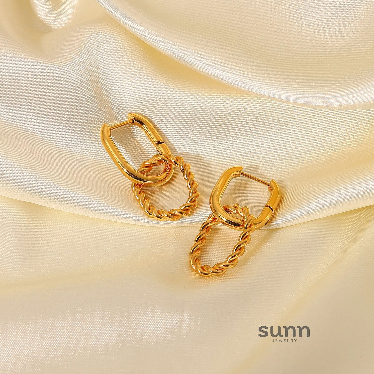 Ibtisam Twisted Hoop Earrings