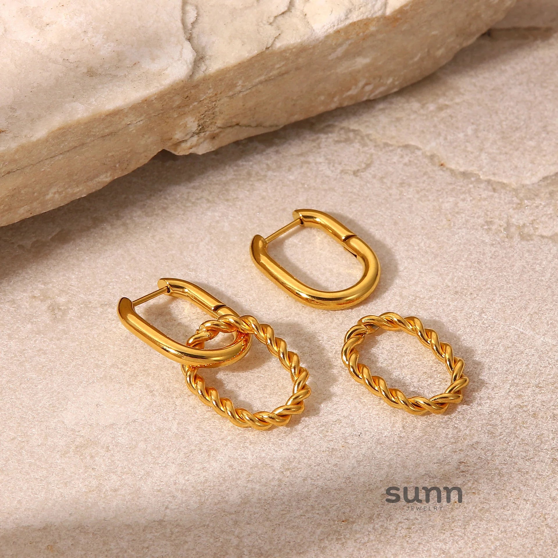 Ibtisam Twisted Hoop Earrings