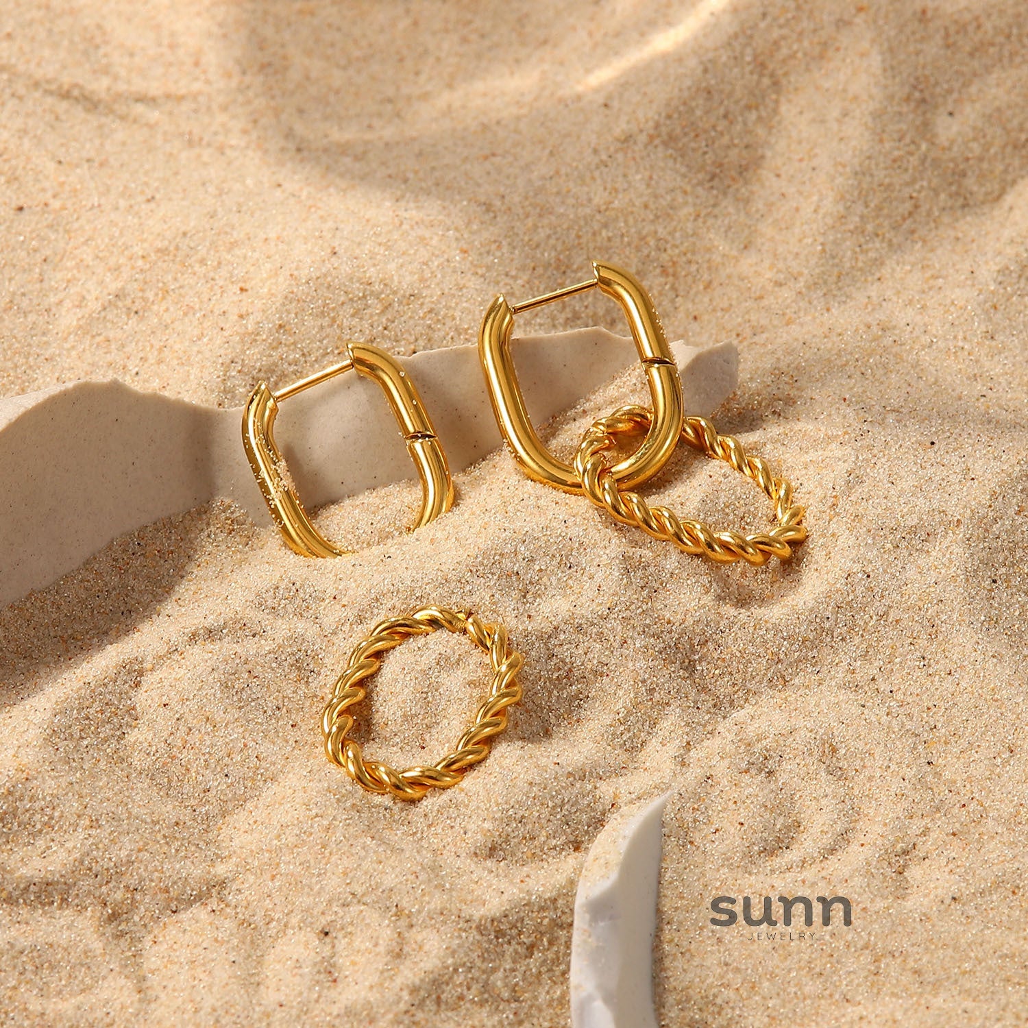 Ibtisam Twisted Hoop Earrings
