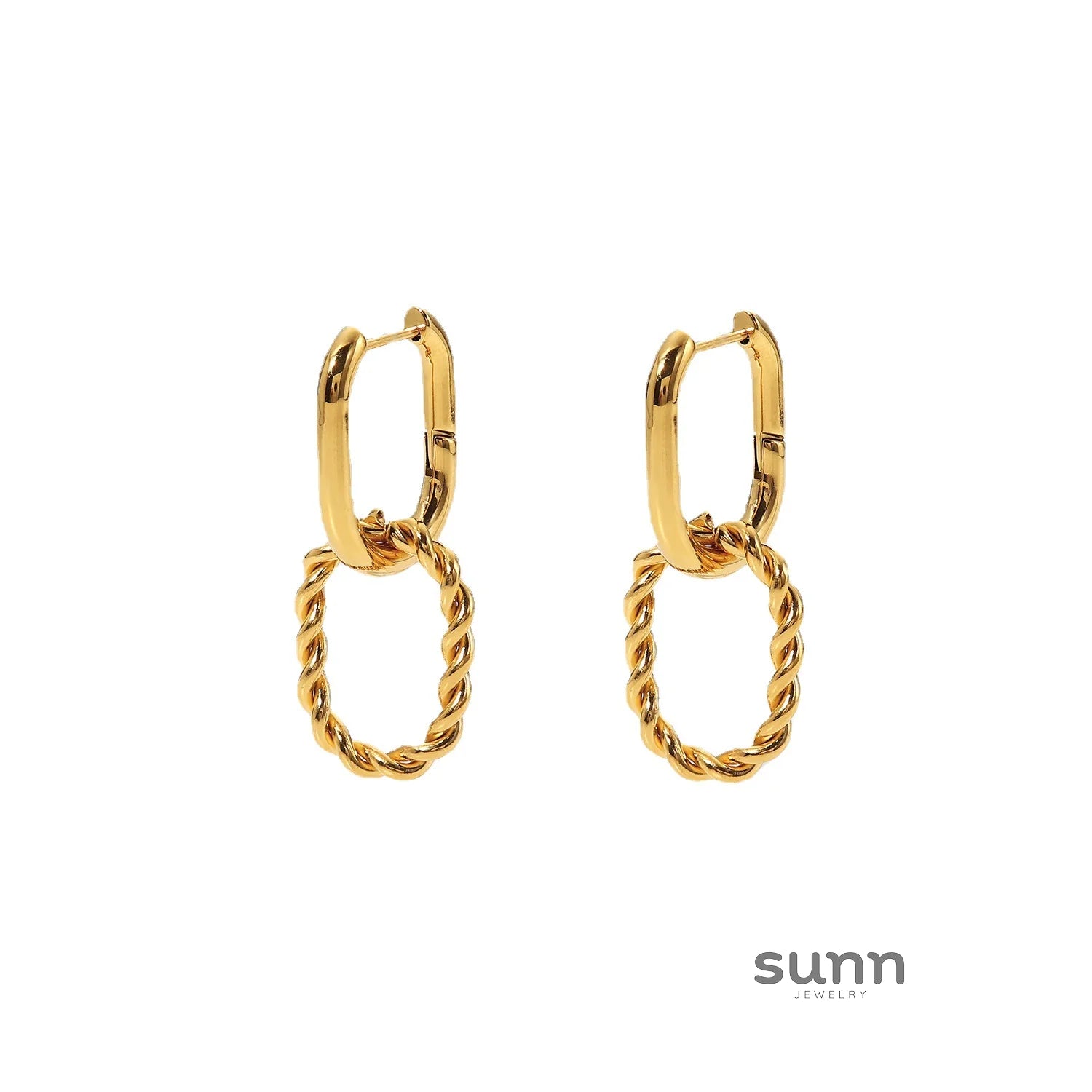 Ibtisam Twisted Hoop Earrings