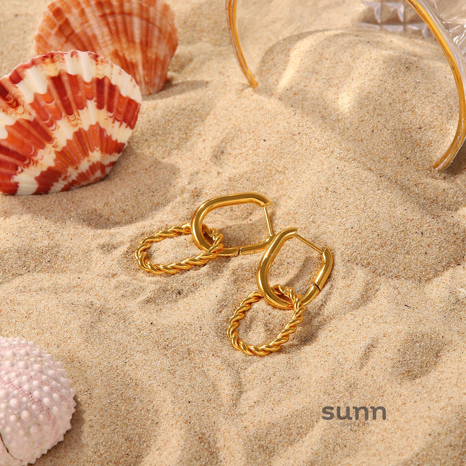 Ibtisam Twisted Hoop Earrings