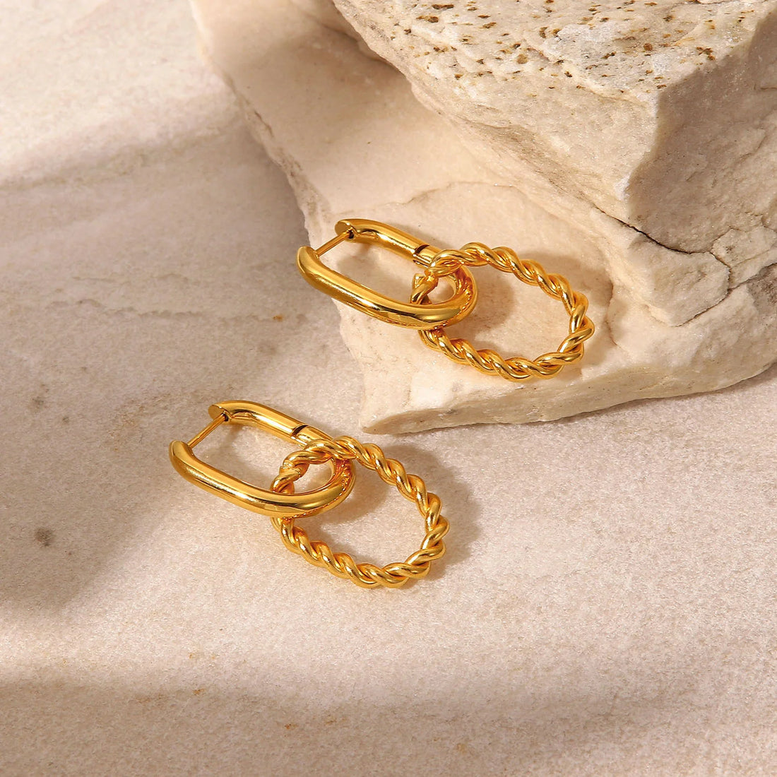 Ibtisam Twisted Hoop Earrings